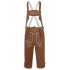  US Direct  CLEARLOVE Men s Stylish Embroidery Strap Pants Vintage Faux Fleece Party Dress Pants for Oktoberfest Black S