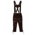  US Direct  CLEARLOVE Men s Stylish Embroidery Strap Pants Vintage Faux Fleece Party Dress Pants for Oktoberfest Dark Coffee XL