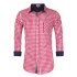  US Direct  CLEARLOVE Upgraded Us Size Men Classic Mosaic Plaid Shirt For Beer Festival blue white plaid 4  S