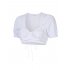  US Direct  CLEARLOVE Women s Bavarian Oktoberfest Traditional Dirndl Blouse Beer Garden Drawstring Crop Top white XXL
