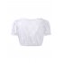  US Direct  CLEARLOVE Women s Lace Stitching Floral Short Sleeve German Dirndl Oktoberfest Blouse Crop Top White XXL