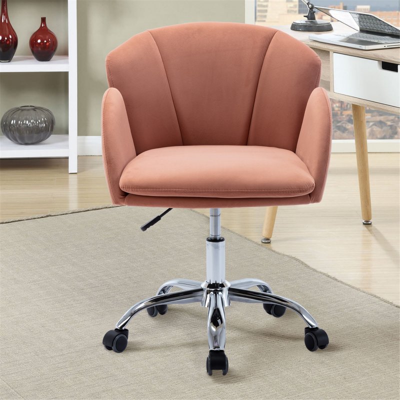 US COOLMORE   Swivel  office Chair for Living Room/Bed Room, Modern Leisure  adjustable office Chair Pink