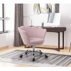 [US Direct] COOLMORE   Swivel Shell Chair for Living Room/Bed Room, Modern Leisure Arm Chair Pink