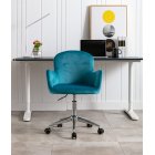 [US Direct] COOLMORE Velvet Swivel Shell Chair for Living Room ,Office chair , Modern Leisure Arm Chair  Gray