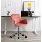 [US Direct] COOLMORE Velvet Swivel Shell Chair for Living Room ,Office chair , Modern Leisure Arm Chair  Gray