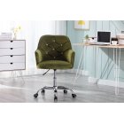 [US Direct] COOLMORE Velvet Swivel Shell Chair for Living Room, Modern Leisure Arm Chair ,Office chair Light Blue  Velvet