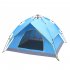  US Direct  Camping  Tent 4 side Double layer Double door Hydraulic Easy Setup Tent blue