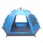 US Camping Tent Waterproof Six-sided Double-door Double-window Tent