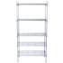  US Direct  Carbon Steel 5 Tier Shelving Storage  Rack For Home Kitchen Bedroom Office Silver gray