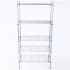  US Direct  Carbon Steel 5 Tier Shelving Storage  Rack For Home Kitchen Bedroom Office Silver gray