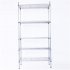  US Direct  Carbon Steel 5 Layer Storage  Rack Assembled Metal Shelving Rack For Kitchen Bedroom Silver gray