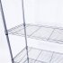  US Direct  Carbon Steel 5 Layer Storage  Rack Assembled Metal Shelving Rack For Kitchen Bedroom Silver gray