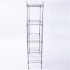  US Direct  Carbon Steel 5 Layer Storage  Rack Assembled Metal Shelving Rack For Kitchen Bedroom Silver gray