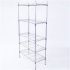  US Direct  Carbon Steel 5 Layer Storage  Rack Assembled Metal Shelving Rack For Kitchen Bedroom Silver gray