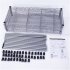  US Direct  Carbon Steel 5 Layer Storage  Rack Assembled Metal Shelving Rack For Kitchen Bedroom Silver gray