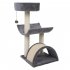  US Direct  Cat  Condo  Set 28 inch Tree Tower With Arc Tray Scratching Post Step Hb 20414 N001 Ladder gray