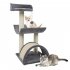  US Direct  Cat  Condo  Set 28 inch Tree Tower With Arc Tray Scratching Post Step Hb 20414 N001 Ladder gray