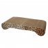  US Direct  Cat  Scratching  Board  Toy Thick Corrugated Paper Grinding Claw Plate With Catnip tan