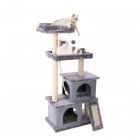 [US Direct] Cat Tree Activity center with spacious perches & 2 Plush Condos