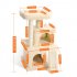  US Direct  Cat Tree Sisal Scratching Post Kitten Furniture Plush Condo Playhouse with Dangling Toys Cats Activity Centre Beige