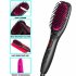  US Direct  Ceramic Hair Straightener Brush With Ionic Generator 30s Fast Even Heating For Straightening Curling  Black