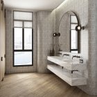 [US Direct] Ceramic Rectangular  Undermount White Bathroom  Sink Art Basin