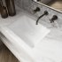  US Direct  Ceramic Rectangular  Undermount White Bathroom  Sink Art Basin