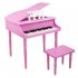  US Direct  Children 30 key Wooden  Piano With Music Stand Mechanical Sound Mdf Wooden 4feet Piano Toys For Kid Pink