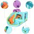  US Direct  Children Inflatable Bounce House Bouncy Castle With Pool Areaslide Rock Climbing Wall Jumping Area 3 75x3x2 15m  without Fan  blue