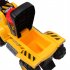  US Direct  Children Excavator Toy Car With 2pcs Plastic Artificial Stones 1pc Safety Helmet Without Power Yellow