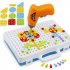  US Direct  Children Fun Electric Drill Puzzle Toys Disassemble Screw Nut Assembly Combination Toys Electric Drill Puzzle Toys