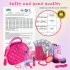 US Direct  Children Makeup Kit Girls Purse With Lights And Phone Sounds Cute Pretend Cosmetics Mini Kids Wallet Toys pink