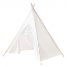 [US Direct] Children  Play  Tent Indoor Outdoor Foldable Well-ventilated Window Teepee Tent For Kids White
