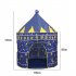  US Direct  Children Portable Play Tent Lightweight Compact Folding Kids Castle Spire Cylindrical Cubby Play House blue