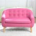  US Direct  Children  Sofa For 2 Kids With Detachable Cushion Household Furniture For Living Room rose Red
