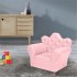  US Direct  Children Sofa Environmental Protection Pvc Solid Wood Composite Board Crown shape Single Sofa pink