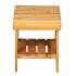  US Direct  Children  Stool Bamboo Step Stool For Kids Household Seat Furniture Accessories Wood color