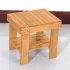  US Direct  Children  Stool Bamboo Step Stool For Kids Household Seat Furniture Accessories Wood color