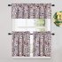  US Direct  Christmas Theme Pritned Valance  Light Filtering Window Treatment Rod Pocket Polyester Valance for Bedroom  Living Room  Kitchen  Bathroom  etc