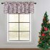  US Direct  Christmas Theme Pritned Valance  Light Filtering Window Treatment Rod Pocket Polyester Valance for Bedroom  Living Room  Kitchen  Bathroom  etc