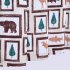  US Direct  Christmas Theme Pritned Valance  Light Filtering Window Treatment Rod Pocket Polyester Valance for Bedroom  Living Room  Kitchen  Bathroom  etc