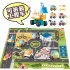  US Direct  City  Traffic  Road  Scene  Toy  Set Diy Disassembly Assembly Engineering Vehicle Map Crawling Mat Children Toy Set As shown