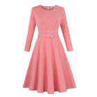  US Direct  Clearlove Women s Long Sleeve Lace Stitching Cocktail Party Ball Gown Club Evening Wedding Dress