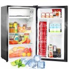 [US Direct] Compact Refrigerator  With Reversible Door 5 Settings Temperature Adjustable For Kitchen Bedroom Dorm Apartment Bar Office Rv