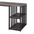 US Direct  Computer  Desk For Small Spaces With Shelves 55 Inch Gaming Desk Office Desk For Home Office  brown 