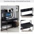  US Direct  Computer  Desk With Book Shelf Space saving Table Home Office Furniture Black