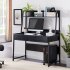  US Direct  Computer  Desk With Book Shelf Space saving Table Home Office Furniture Black