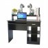  US Direct  Computer Desk Modern Style 15mm Particle Board Writing Desk Table With Storage Drawer Shelf For Home Office Workstation black