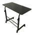  US Direct  Computer Table Black Desktop Black Pipe Rack Standing Desk Adjustable Height Movable Table black