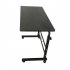  US Direct  Computer Table Black Desktop Black Pipe Rack Standing Desk Adjustable Height Movable Table black
